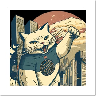 Catzilla what's the dealio? Posters and Art